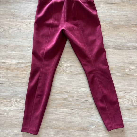 White House Black Market Deep Red Leggings - Picture 2 of 3